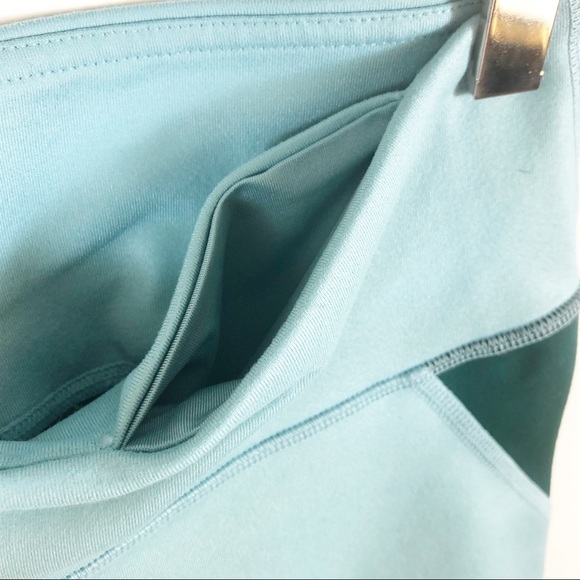 ALO YOGA Range Capri Cropped Legging Teal Green Mesh XS Mid Rise - Picture 5 of 7